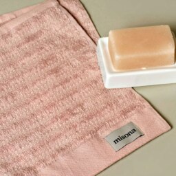 Organic Cotton Ribbed Face Cloths Pack of 2 - Blush Pink