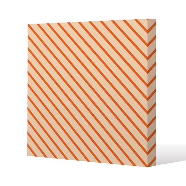 Orange lines (Canvas Print) / 90 x 90 x 4cm Multi