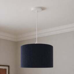 CGC Lighting Lola Navy Corduroy 30cm Lampshade with Silk Inner