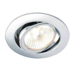 Cast 1 Light Recessed Tilt Downlight Chrome Plate, GU10