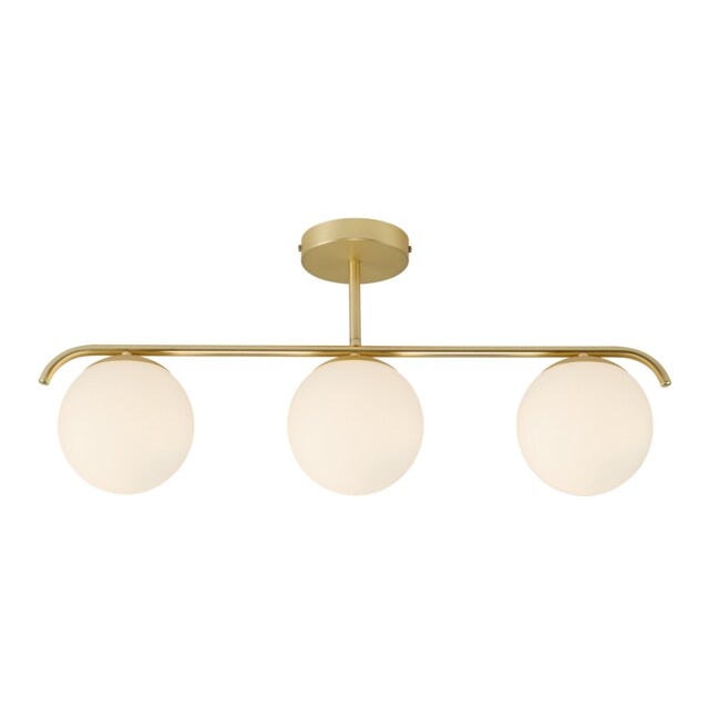 Nordlux Grant Indoor Ceiling Light Brass Glass E14 Hand Blown Glass - Mains Powered, IP20 Gold