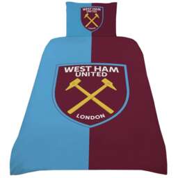 West Ham United FC Reversible Duvet Set - Maroon/Blue/Yellow - Single