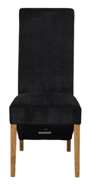 Lola Fabric Dining Chairs for Dining Room or Kitchen Black Black