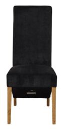 Lola Fabric Dining Chairs for Dining Room or Kitchen Black Black