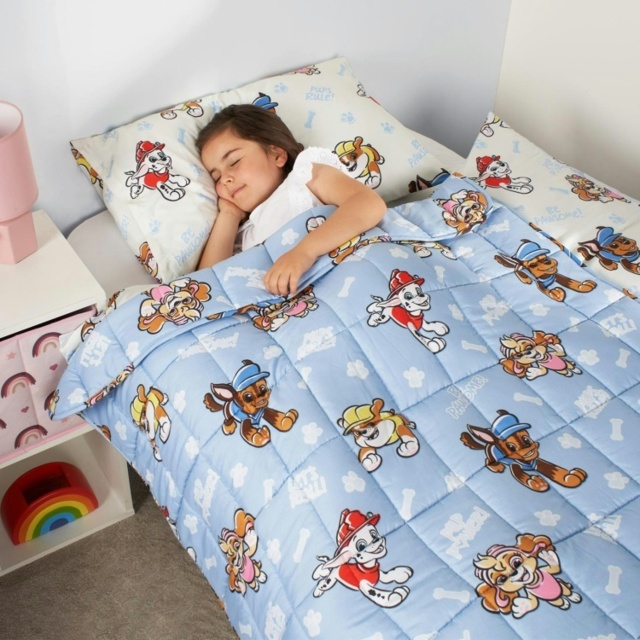 Paw Patrol Kids Weighted Blanket 2Kg Sensory Sleep Therapy, 90X120Cm - Blue