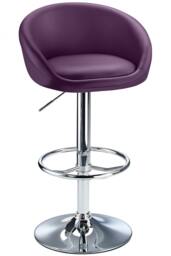 Lombardy Adjustable Bar Stool Chrome Purple Black