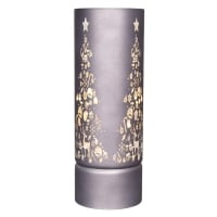 27cm Christmas Decorated Vase Led Grey Glass Vase / Christmas Tree