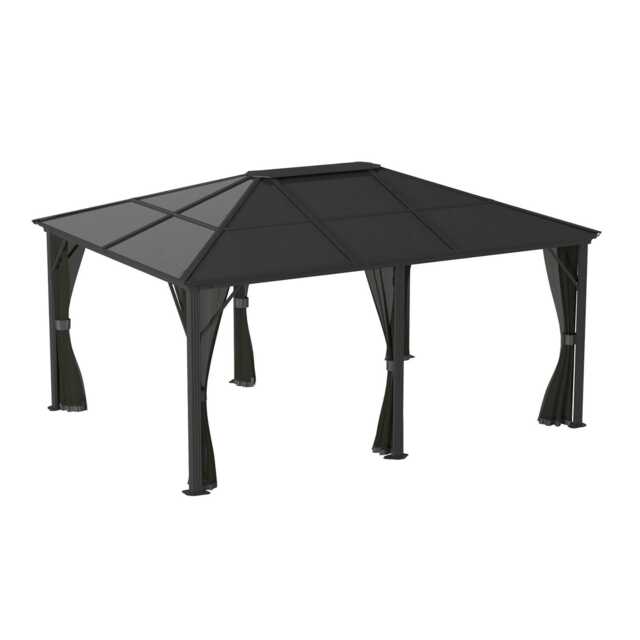 Sojag Meridien Gazebo 3.7m x 4.9m - Aluminum - L485 x W365 x H270 cm - Powder-Coated
