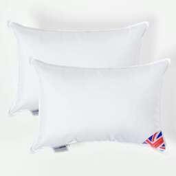 "Homescapes Luxury Super Microfibre Cushion Pad Insert Inner 40 x 30 cm (16 x 12 inches) - Pack of 2 White 40 x 30 cm (16 x 12"")"