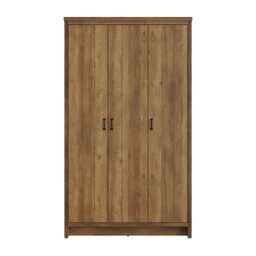 Boston 3 Door Wardrobe Brown Knotty Oak