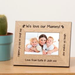 Personalised We love our Mummy Wood Picture Frame 7 x 5 Mothers Day