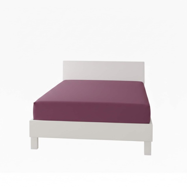 Polycotton Fitted Sheet Extra Deep 40cm Skirt Easy Care Purple Plum Single