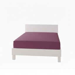 Polycotton Fitted Sheet Extra Deep 40cm Skirt Easy Care Purple Plum Single