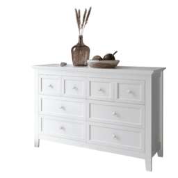 Torsby Chest of Drawers 8 Drawer in Classic White