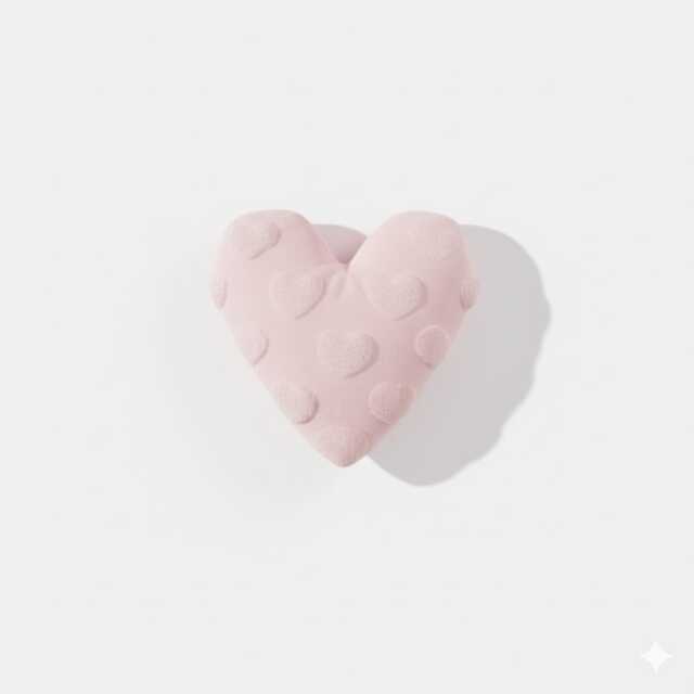 Heart Shaped Teddy Fleece Cushion Ultra Soft Plush Decorative Pillow Pink