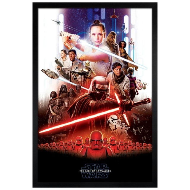 Black Wooden Framed Star Wars: The Rise of Skywalker (Epic) Maxi Poster Multi