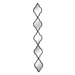 Quarterfoil Decorative Hanging Mirror - Metal - L1 x W16 x H132 cm - Black