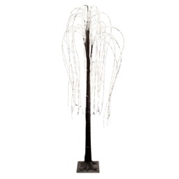 180cm Brown Flocked Willow Tree 600 LED Warm White Garden Christmas Decoration