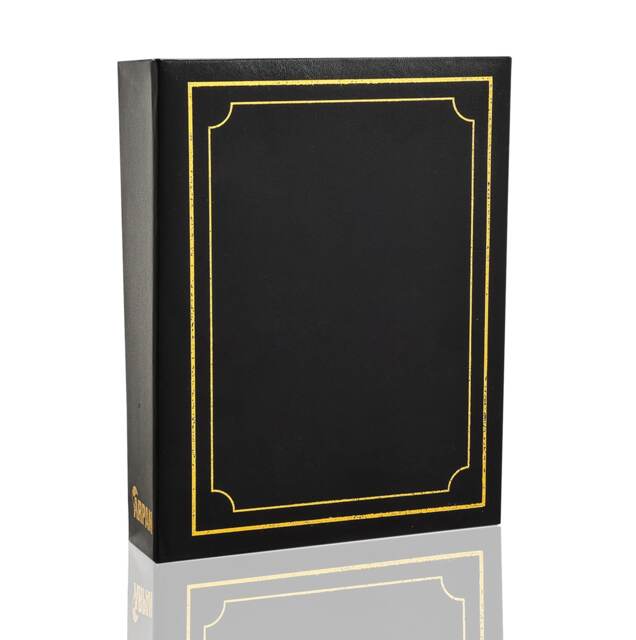 ARPAN Photo Album 6x4 – Slip-In Photo Album Book Holds 200 Photos, Family Album 6x4 Photo Albums for Events, Travel & Memories Black Blue Holds 200 photos of size 6x4 inch/10x15 cm 1