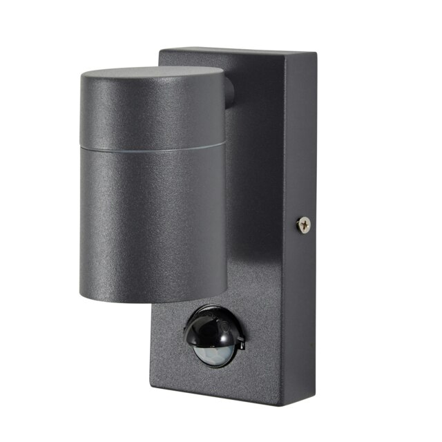 BHS Jared Outdoor Up or Down Wall Light with Sensor, Dark Grey