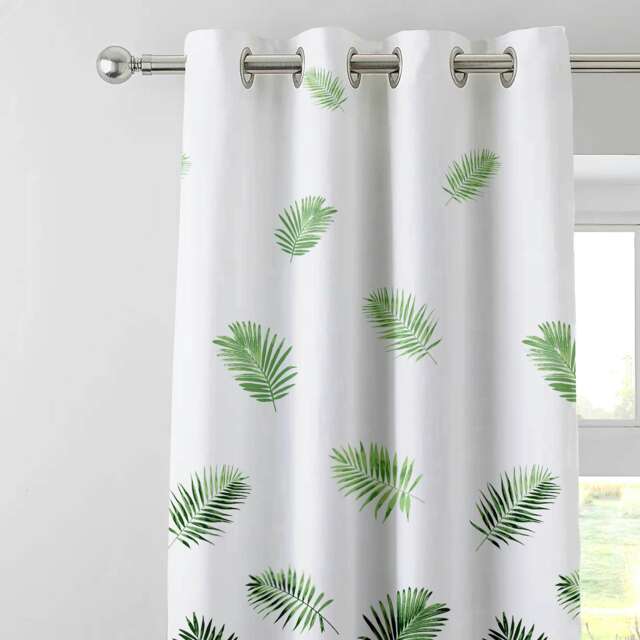 Charlotte Thomas Fern Pencil Eyelit Curtains & Tie Backs - 168x183cm