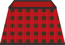 St Helens Christmas Tree Skirt Black and Red Chequered