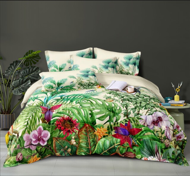 Ezysleep Electra Floral Printed Duvet Set - Duvet Cover And Matching Pillowcases Multi