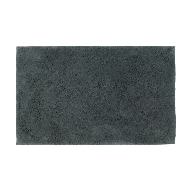 Hotel Luxury Deep Pile Bath Mat - Slip Resistant, Anti-Viral Bathroom Rug Grey Charcoal Grey