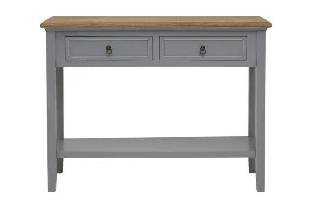 Orsina Rustic Antique Grey Console Table, Sturdy Build Hallway Table, Decorative Surface Modern Console Table
