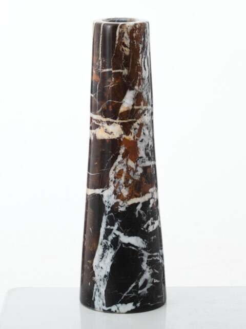 Orsina Black Marble Tapered Vase,Multi-Functional Large Marble Vase, Easy to Clean Tall Tapered Vase