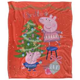 Peppa Pig Christmas Fun Blanket - White - One Size