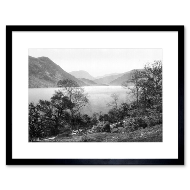 Vintage Photo Ullswater Gowbarrow Lake District Framed Wall Art Print