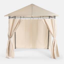 OHS Water Resistant Garden Gazebo with Curtains Outdoor Party Tent Canopy Cream Natural