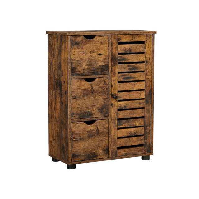 Bathroom Storage Cupboard Floor Cabinet With 3 Drawers