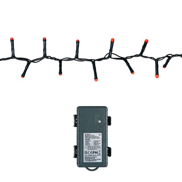 9m 360 LED Battery Operated Christmas BerryBrights String Lights in Red