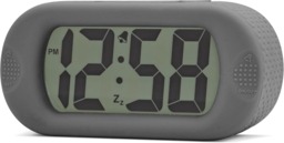 Acctim Silicone Digital Alarm Clock Smartlite Crescendo Alarm Easy Read Jumbo Display Silicone Case Grey Grey