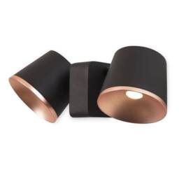 Drone Integrated LED Dome Wall / Ceiling Light Brown, Copper