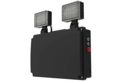 CGC Emergency LED Twin Spot Light Black Finish Black