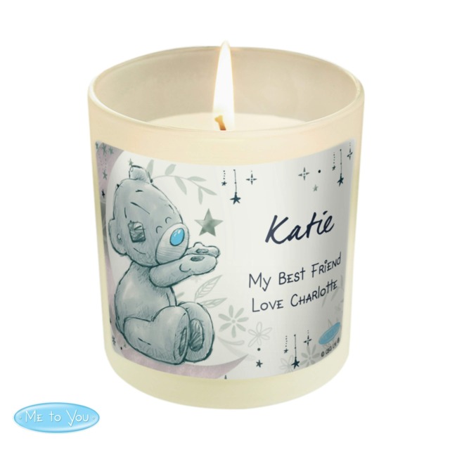 Personalised Moon & Stars Me To You Scented Jar Candle White 1