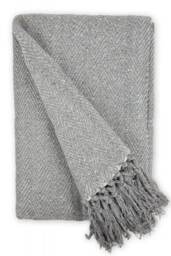 "Hartley Collection Recycled Cotton Throw in Silver (70"" x 100"")"