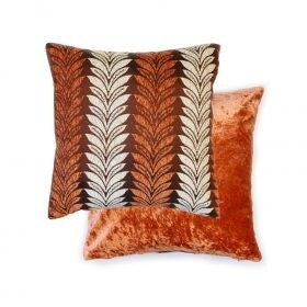 Trellis Cushion Cover 43cm x 43cm Burnt Orange Orange Orange