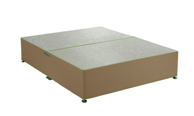 Cream Linen 2 Drawer Divan Base Double