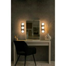 ValueLights Orbital Chrome 3 Way Opal Glass IP44 Bathroom Ceiling Light with Warm LED Bulbs Silver