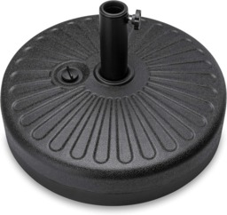 Basque Black Umbrella Parasol Base Stand Water Sand Plastic Sun Shade Garden