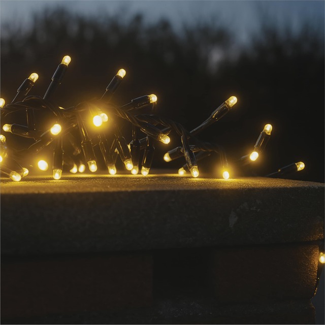 Cluster Lights Black Rubber IP65 Warm White 30M