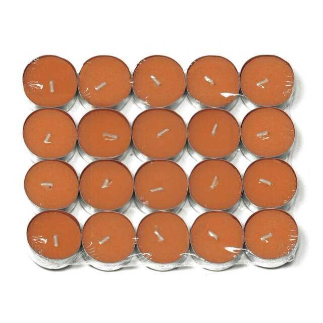 Aladino Citrus Tea Lights (Pack of 20) Orange Orange One Size 1