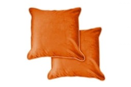 Plush Velvet Cushion Cover 43cm x 43cm Burnt Orange Orange Orange