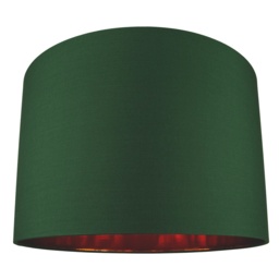 "Modern Forest Green Cotton 16"" Floor/Pendant Lamp Shade with Shiny Copper Inner Green Forest Green 1"