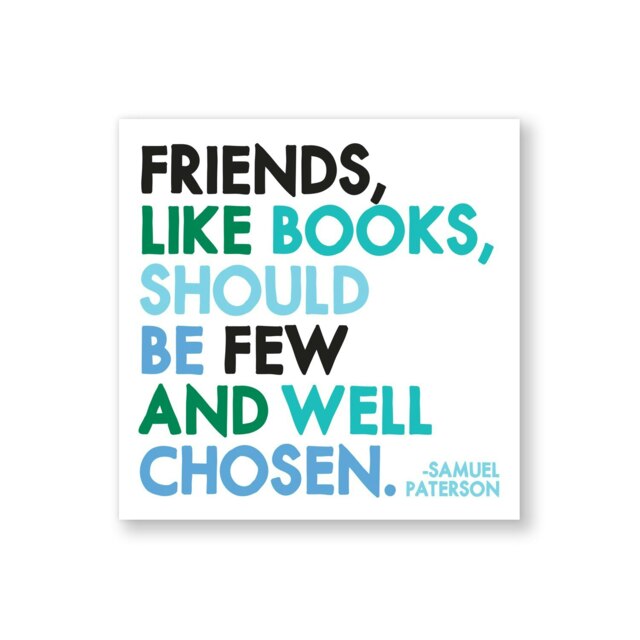 Quotable Inspirational Quote Fridge Magnet Friends, Like Books 9cm
