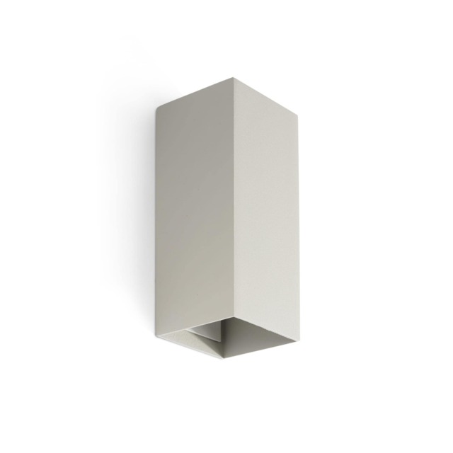 Lune Square Up & Down Wall Lamp Grey 2x GU10